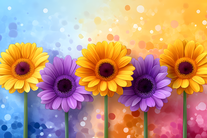 Colorful Gerbera Daisies