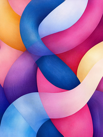 Colorful Ribbon Waves