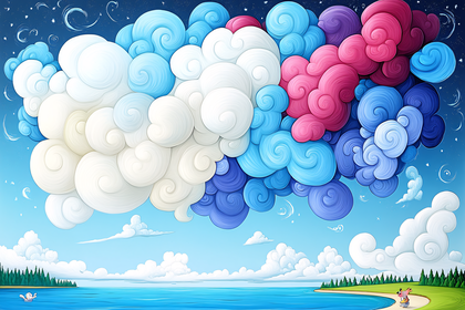 Colorful Swirl Clouds