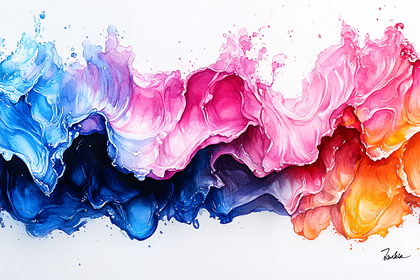 Colorful Watercolor Wave