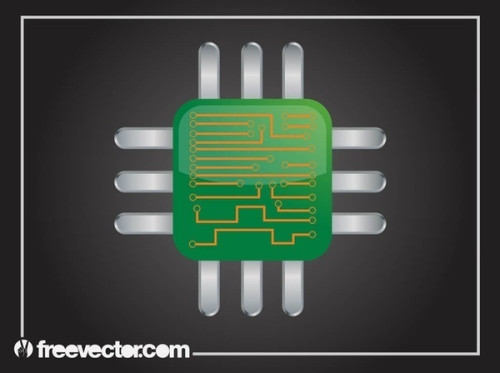 Computer Chip Free Vector