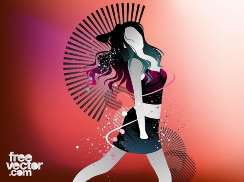 Cool Girl Free Vector