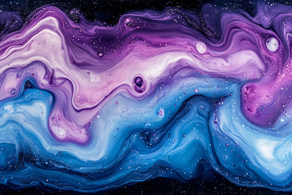 Abstract Galaxy Fluid Art Swirl Background