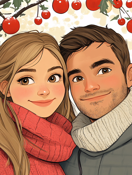 Couple Christmas Portrait
