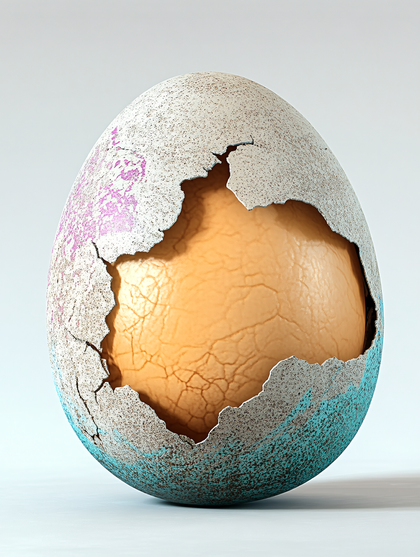 Cracked Decorative Egg