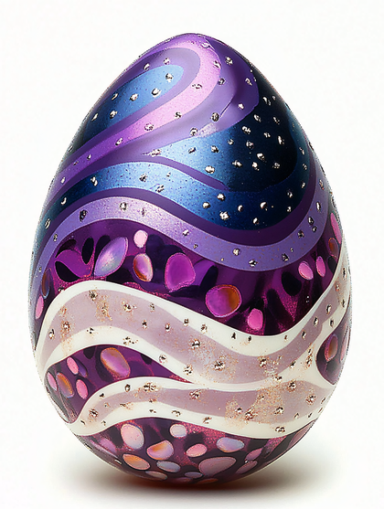 Decorative Purple Easter Egg