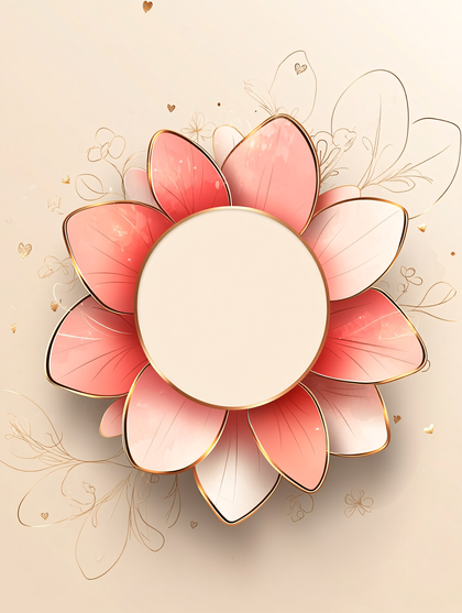 Delicate Flower with Gold Accents