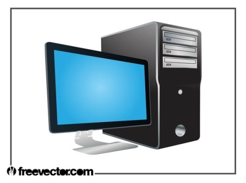 Desktop Computer Free Vector
