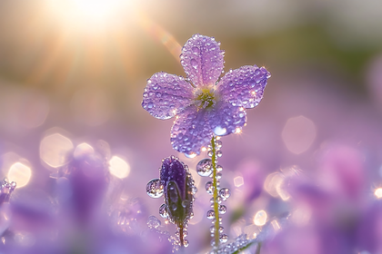 Dew Kissed Purple Bloom