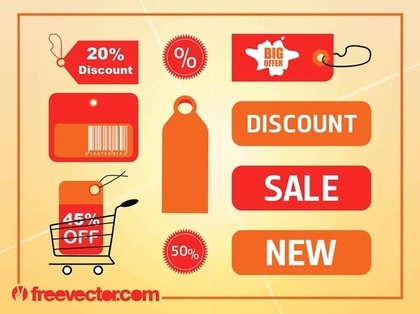 Discount Labels Free Vector
