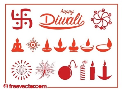 Diwali Set Free Vector