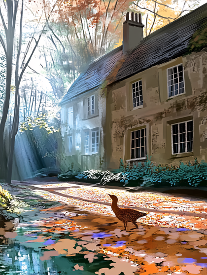 Duck by the Autumn House