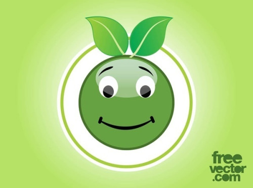 Eco Smiley Free Vector