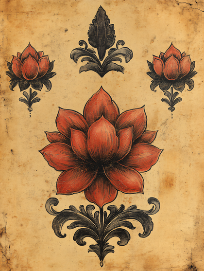 Elegant Lotus Floral Design