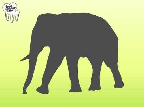Elephant Silhouette Free Vector