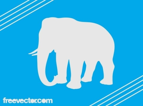 Elephant Silhouette Free Vector