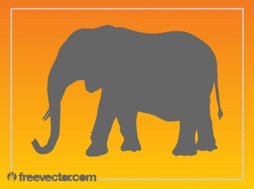 Elephant Silhouette Free Vector