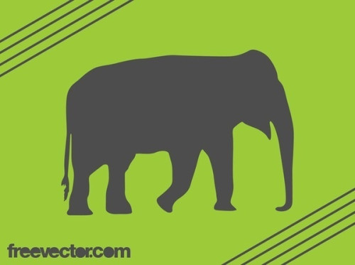 Elephant Silhouette Free Vector
