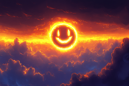 Fiery Smiley Face