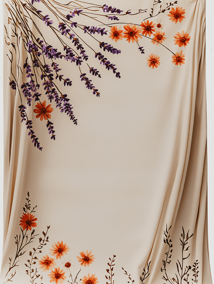 Floral Arrangement on Fabric