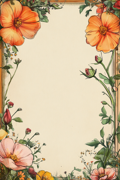 Floral Frame Border