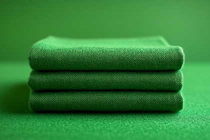 Folded Green Cloth Stack