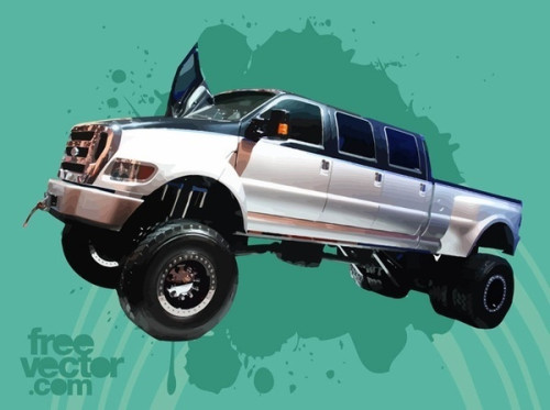 Ford F650 Super Duty Truck Free Vector