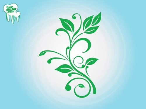 Fresh Plant Silhouette Free Vector