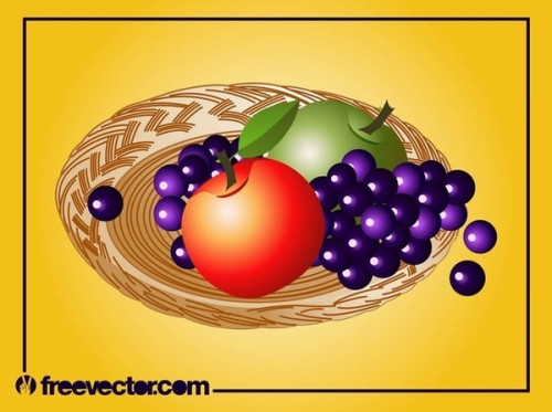 Fruit Plate Free Vector