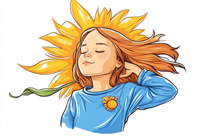 Girl With Sunflower Crown