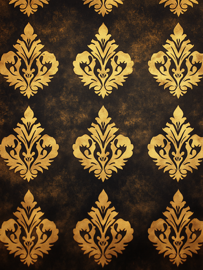 Golden Damask Pattern