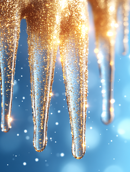 Golden Sparkle Icicles