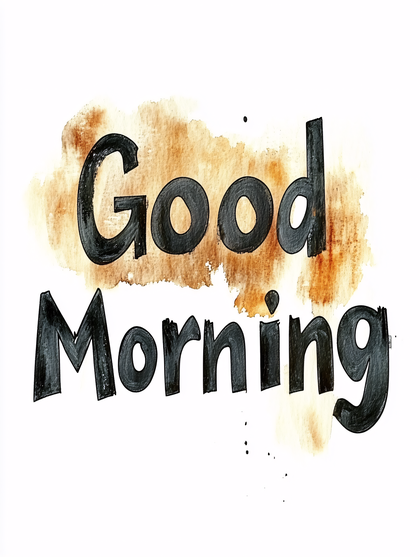 Good Morning Hand Drawn