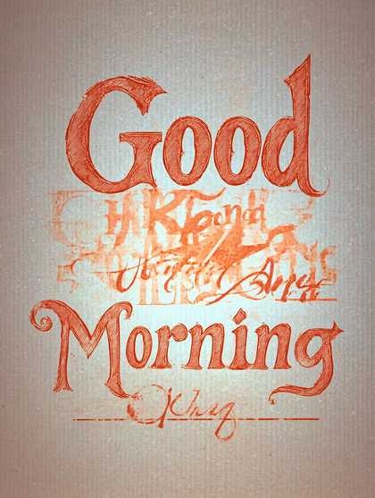 Good Morning Typography Art