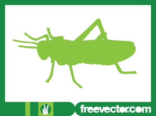 Grasshopper Silhouette Free Vector