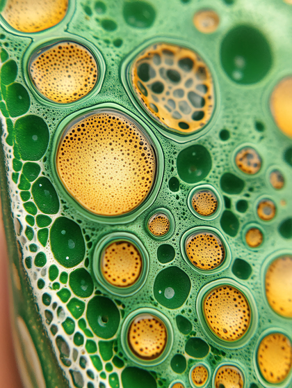 Green and Gold Cell Structure