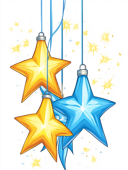 Hanging Christmas Star Ornaments