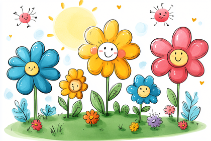 Happy Flowers and Sunshine