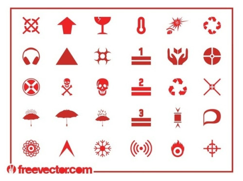 Hazard Symbols and Icons Free Vector