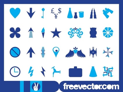 Icons and Symbols Pack Free Vector