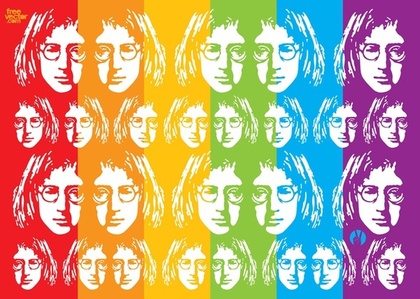 John Lennon Art Free Vector