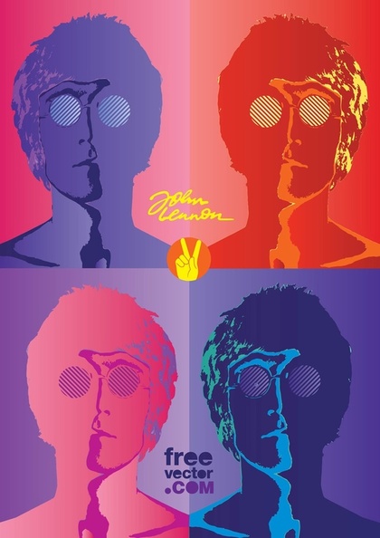 John Lennon Poster Free Vector