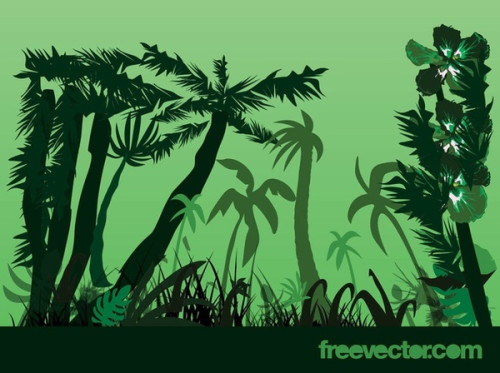 Jungle Plants Free Vector