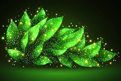 Luminous Green Leaves