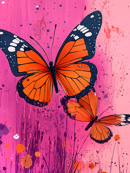Monarch Butterflies Painting