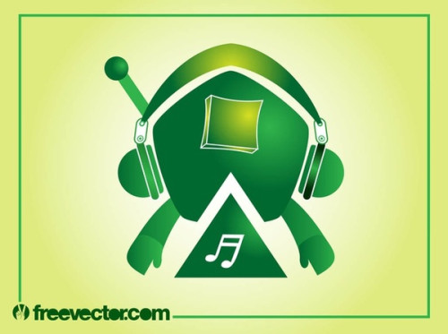Music Robot Free Vector