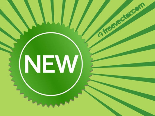 New Sticker Free Vector