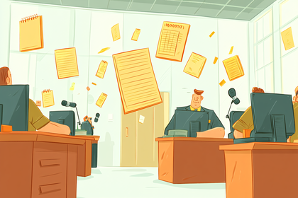 Office Workers Overwhelmed with Paperwork