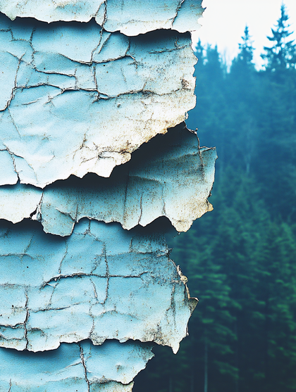 Peeling Blue Paint