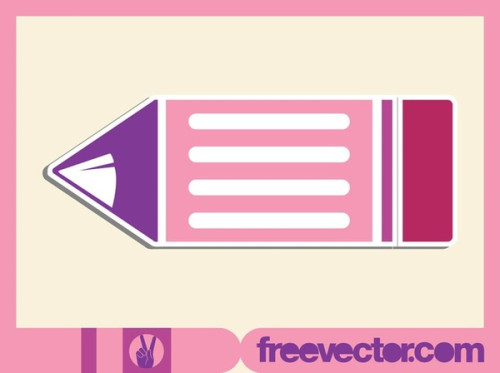 Pencil Sticker Free Vector